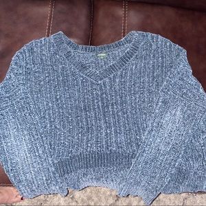 velvet cropped sweater